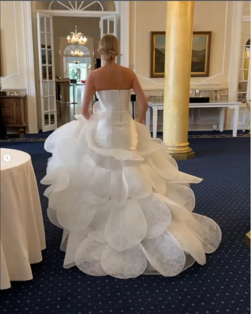 Qcenkeren Vestidos de novia Strapless Wedding Dresses ALine