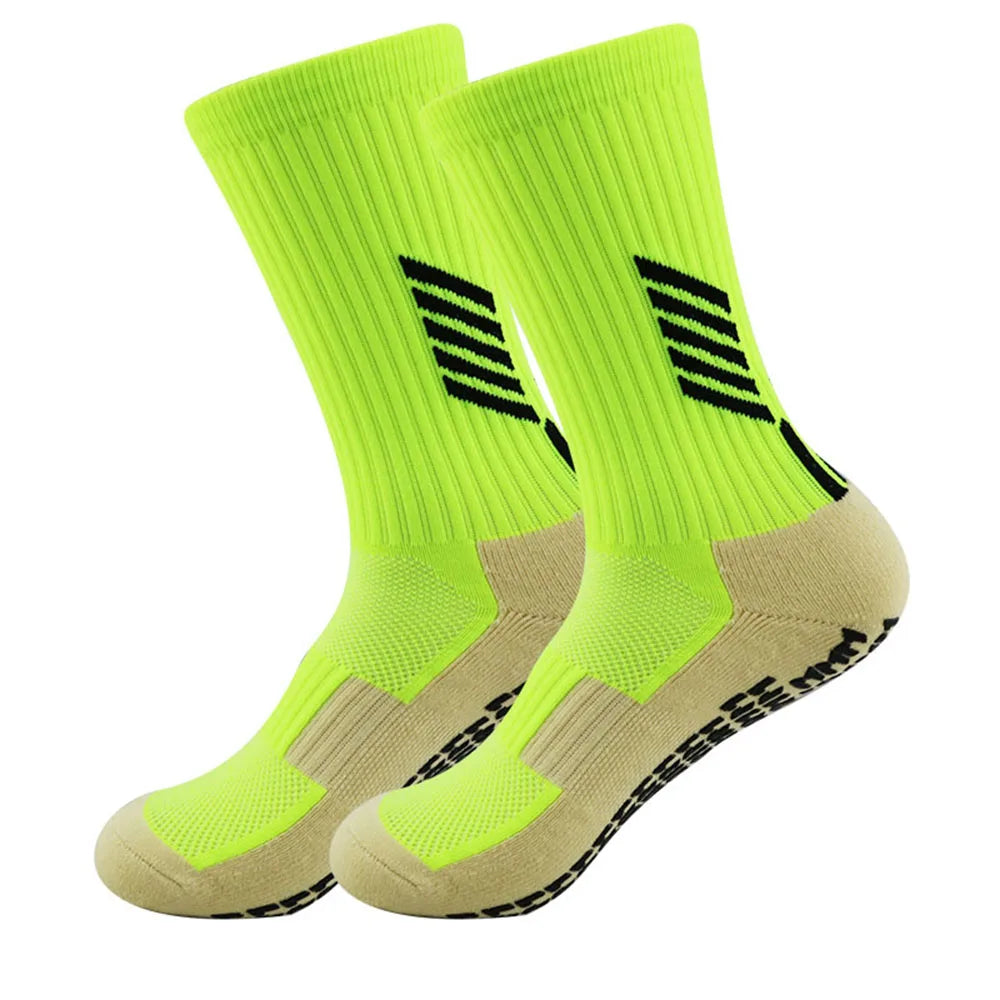 New football socks Cotton square silicone suction grip
