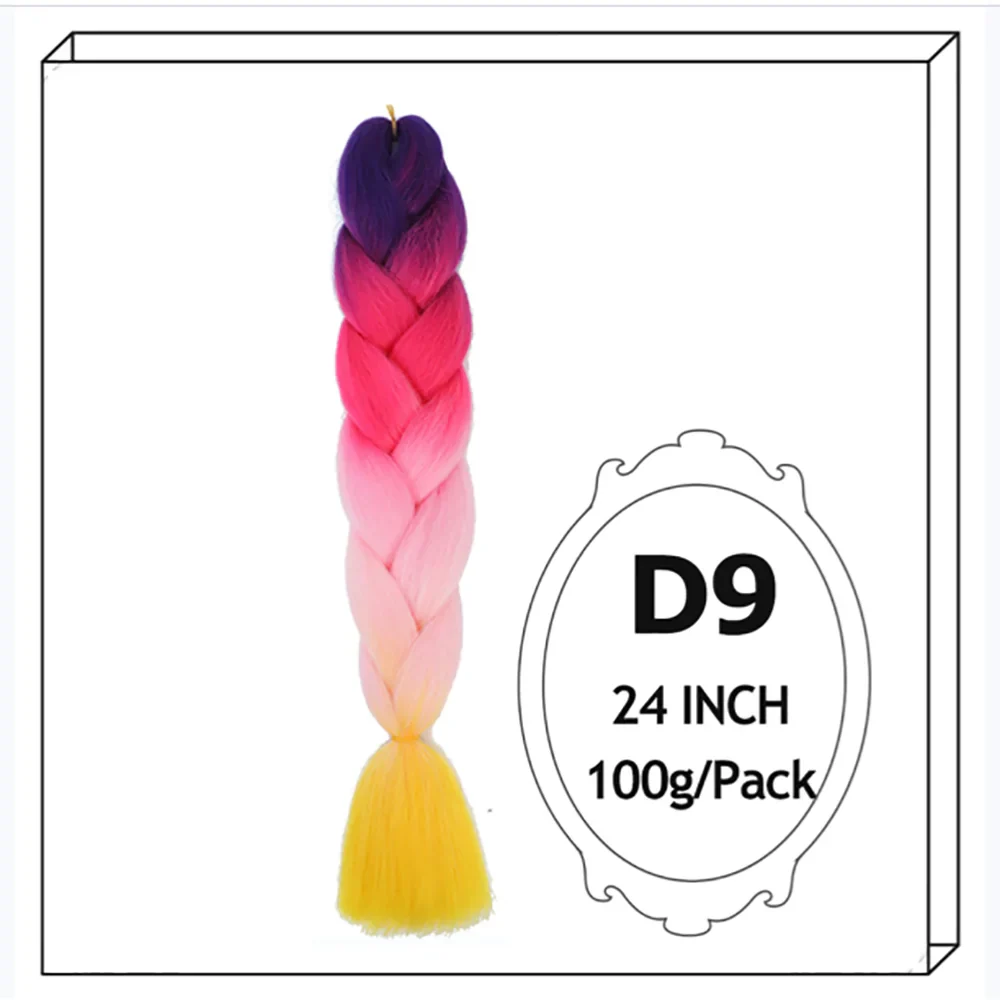 24Inch Synthetic Long Jumbo Ombre Braiding Hair For