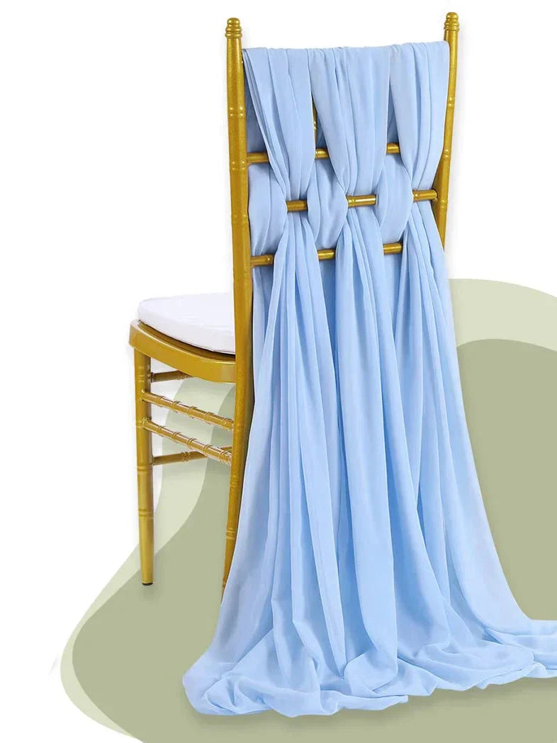8pcs Wedding Chair Decors Chiffon Chair Sashes Wedding