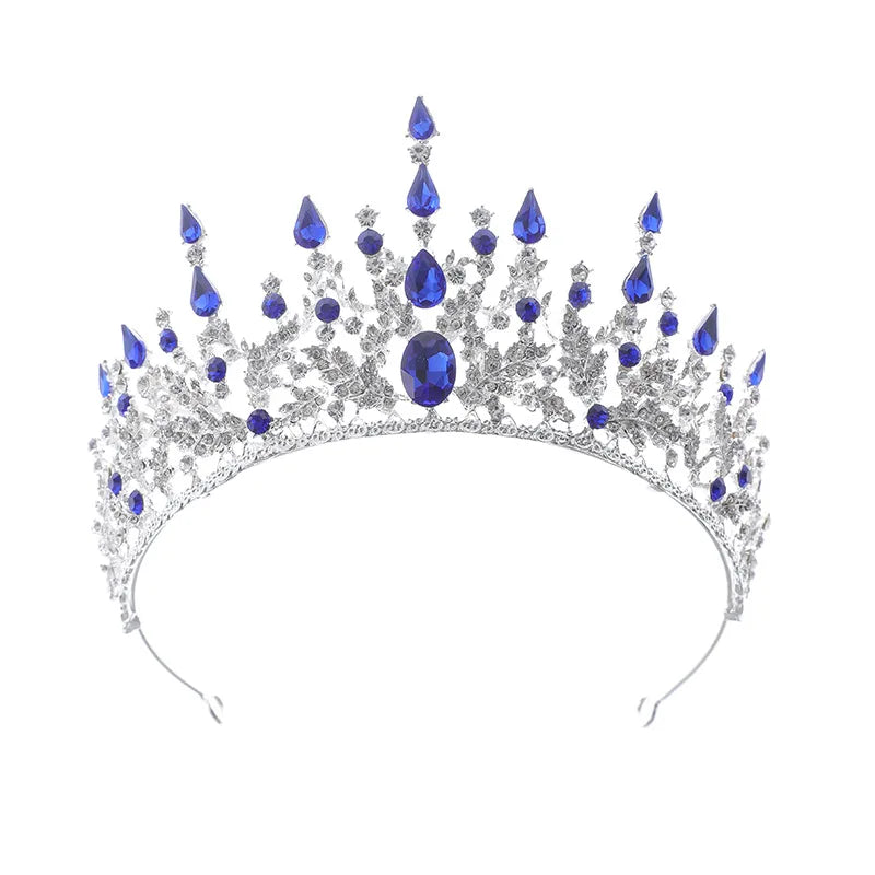 Vintage Baroque Headbands Purple Crystal Tiaras Crowns Bride