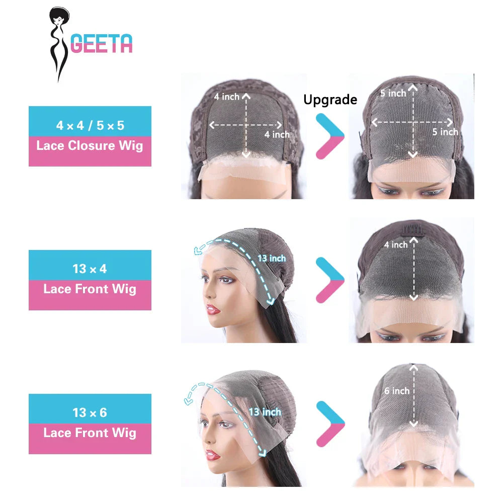 13X6 Hd Transparent Lace Frontal Wig 30Inch Body