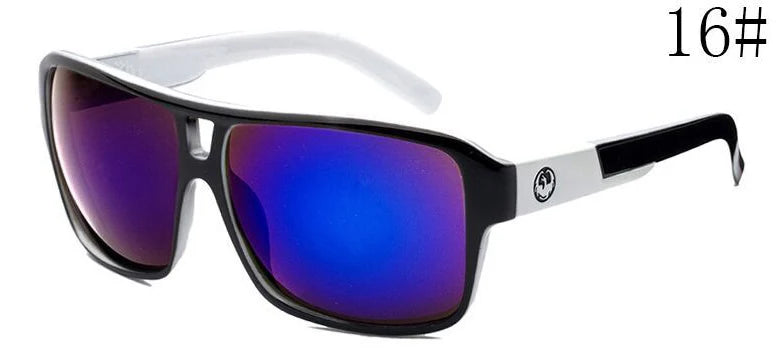 Square Sunglasses Men Dragon Brand Designer Mirror Driving