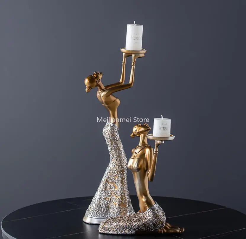 Nordic home decoration Gold candle holder Living Room