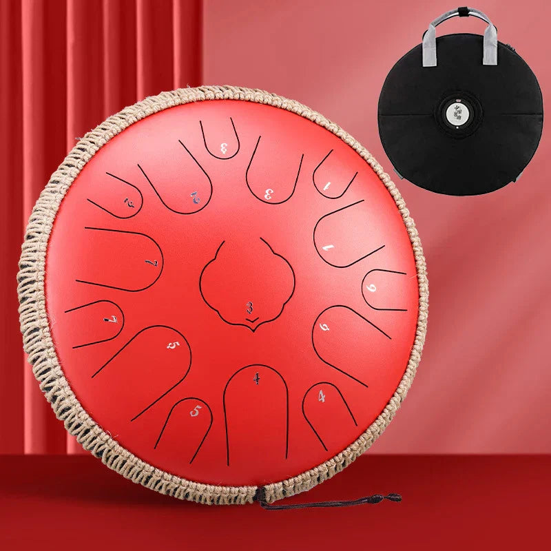 Hluru 15 Notes Glucophone Steel Tongue Drum 13