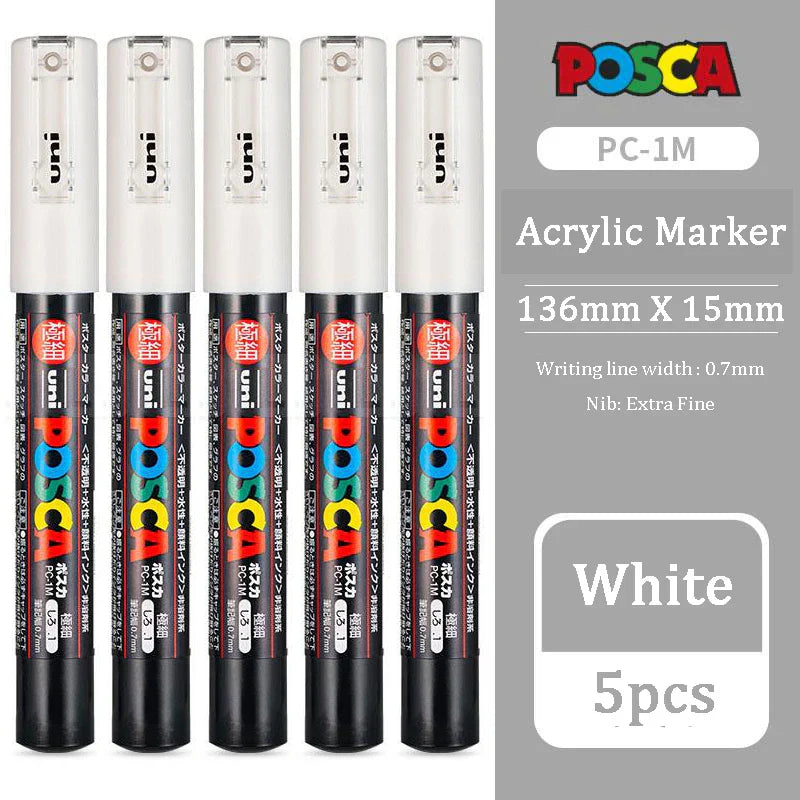 Uni Marker Pen, PC-3M Acrylic posca marcadores permanent