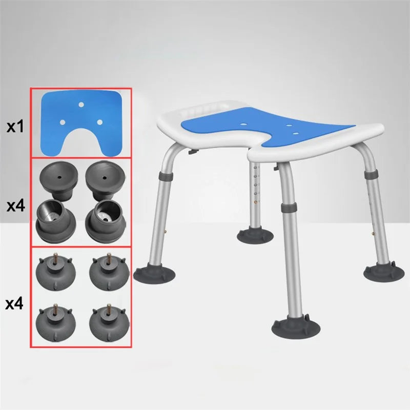 Adjustable Elderly bathroom seat anti-skid bath chairs
