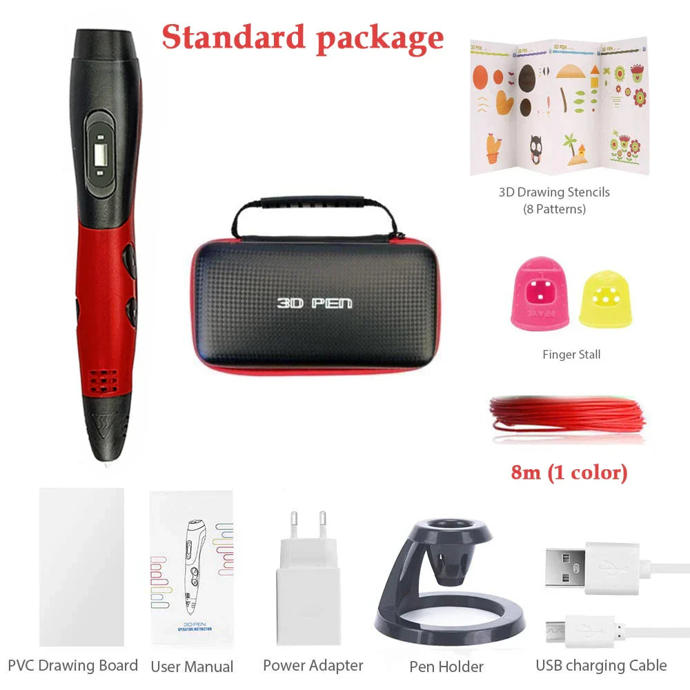 Creative 3D Printing Pen With Adjustable Speed and