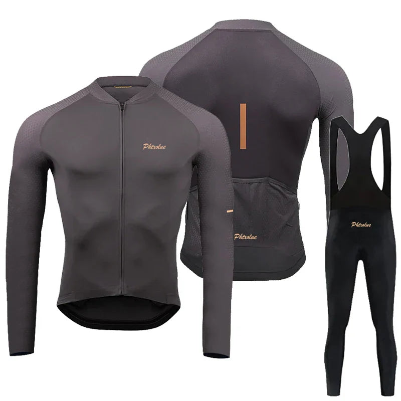 Phtxolue Breathable Long Sleeve Cycling Set Mountain Bike