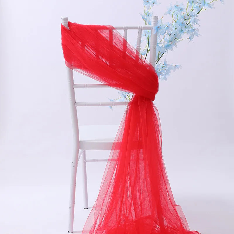 20pc/lot Tulle Sheer Organza Sashes For Wedding Banquet