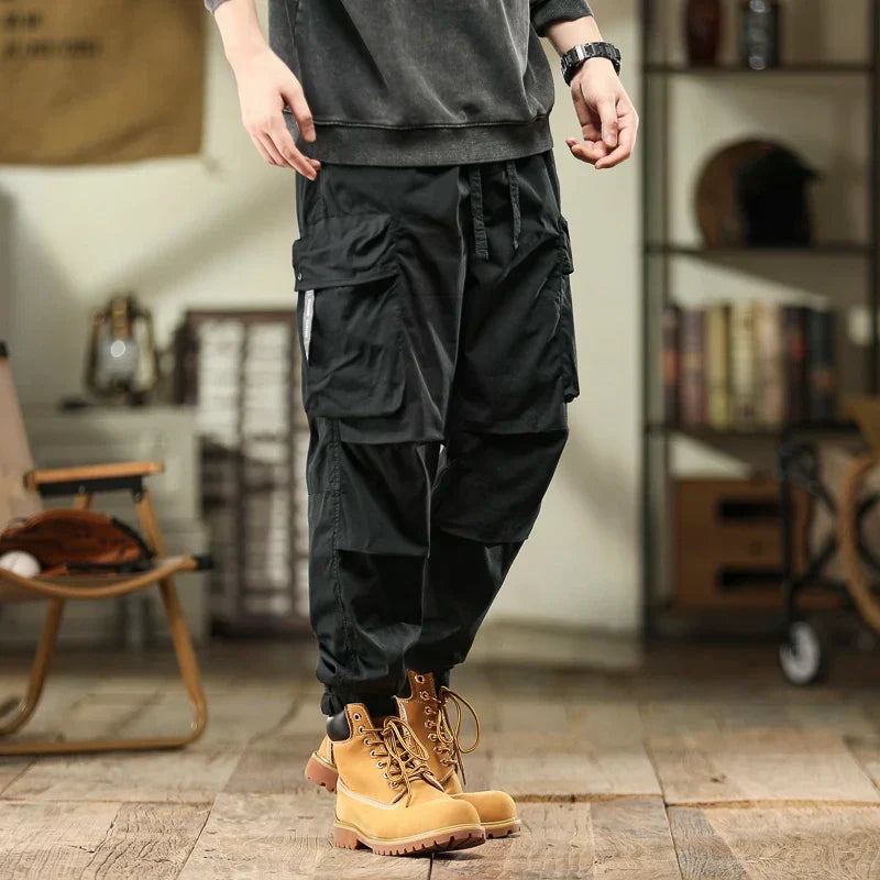 2023 Autumn Winter Cargo Pants Men Retro Loose