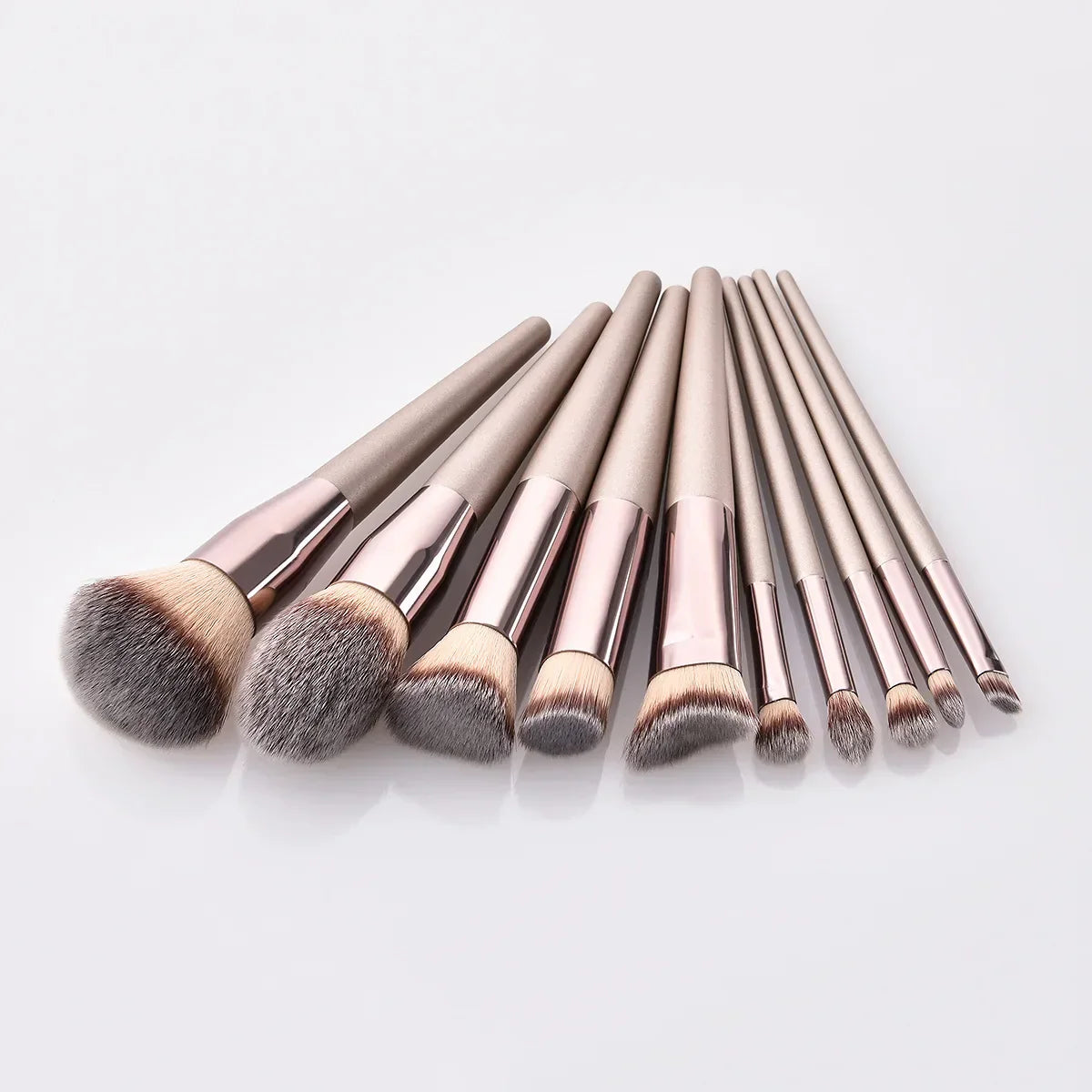4/10Pcs Champagne Makeup Brushes Set For Cosmetic Foundation