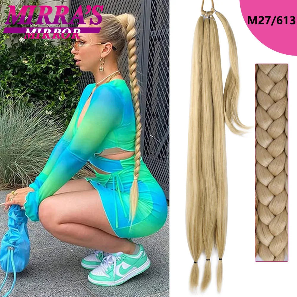 28 Inch Long DIY Braided Ponytail Extension with