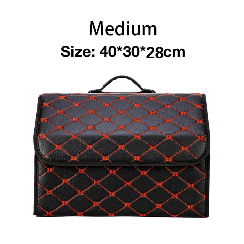 Car Storage Boxes Folding Auto Organizer Box PU