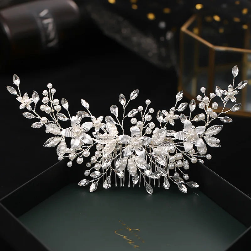White Flower Hairpins Elegant Women Floral Style Hair