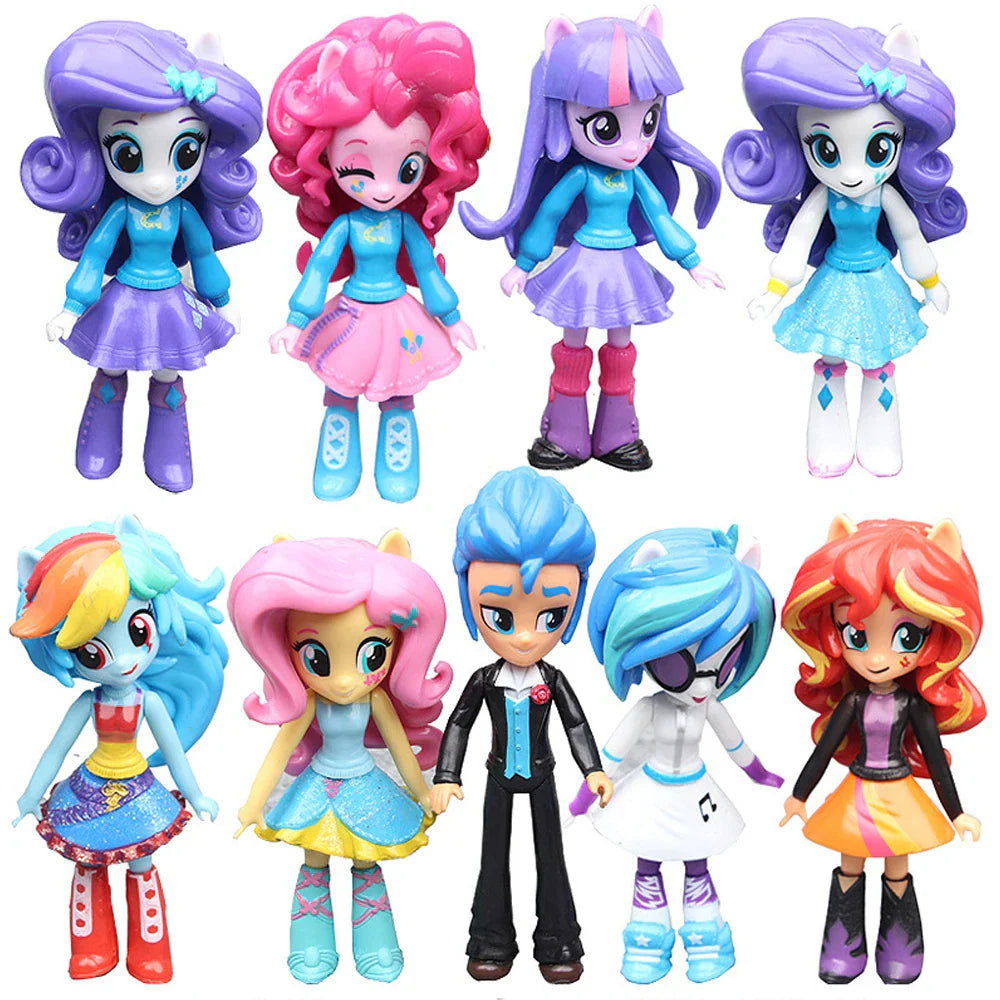 Fashion 9pcs/set My Little Pony Girls Unicorn High
