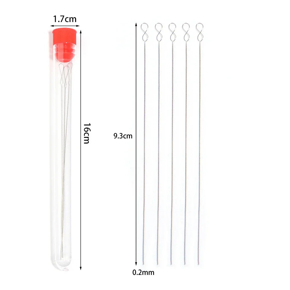 5pcs7pcs Stainless Steel Beaded Needle For Beads Threading