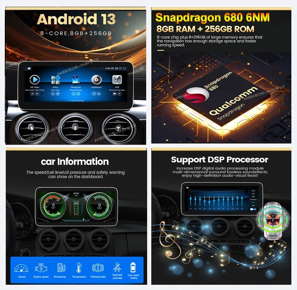 Android 13 Car AutoRadio Intelligence System For Mercedes