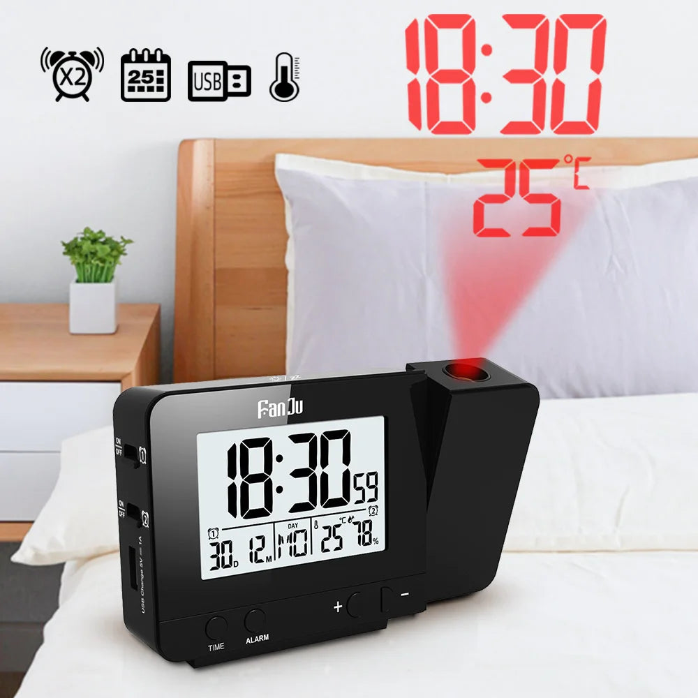 FanJu FJ3531 Alarm Clock Digital Date Snooze Function