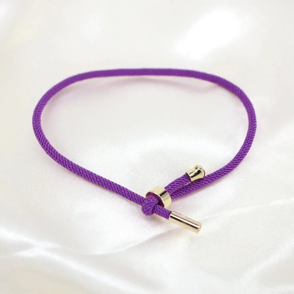 50PCS, Colorful Thread Rope Couple Bracelet Gold Copper