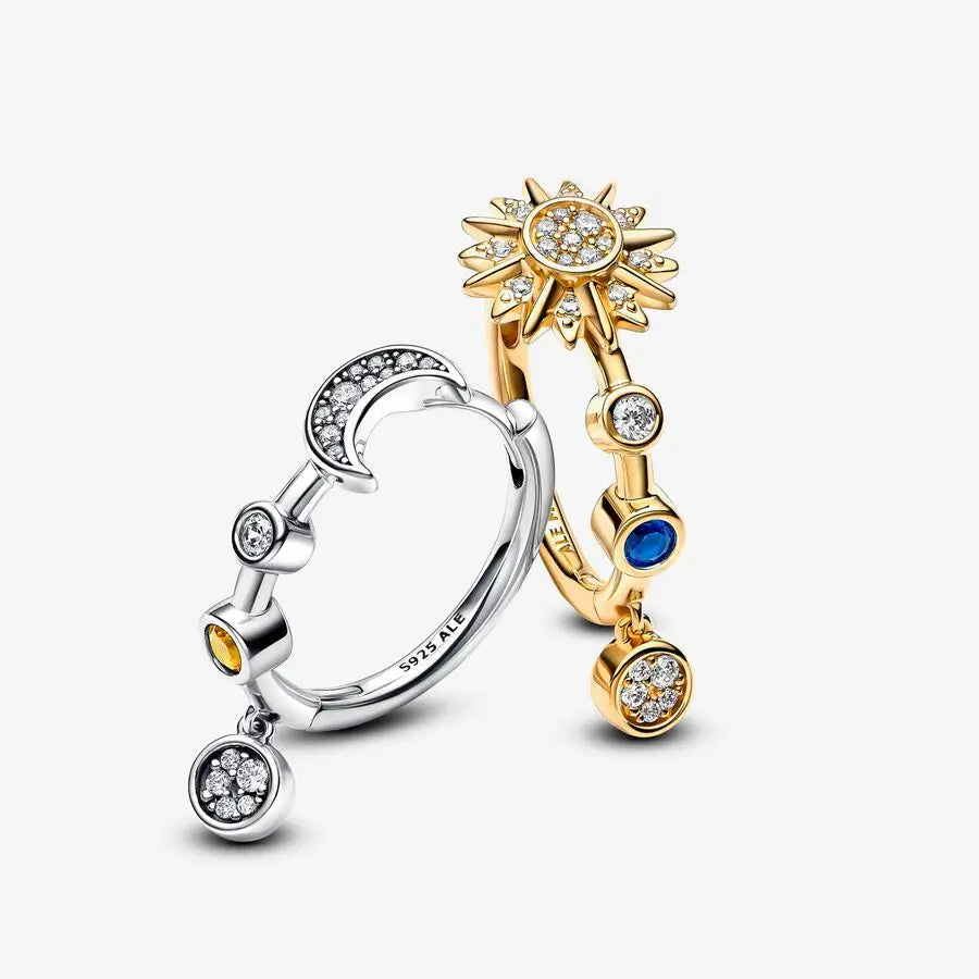 New 925 Sterling Silver Earring Pave Moments Heart