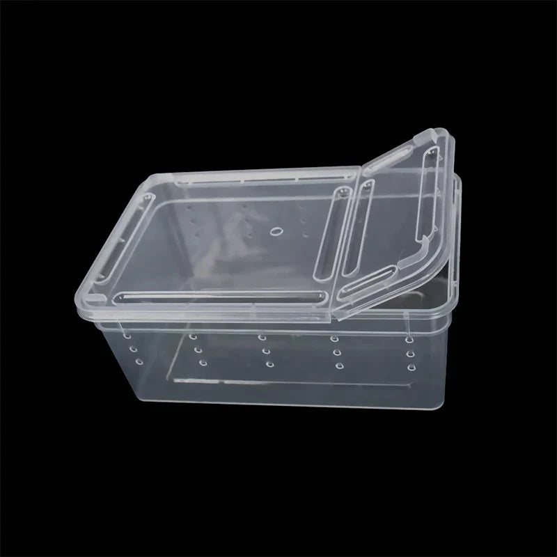 1pc Terrarium for Reptiles Spider Transparent Plastic Feeding