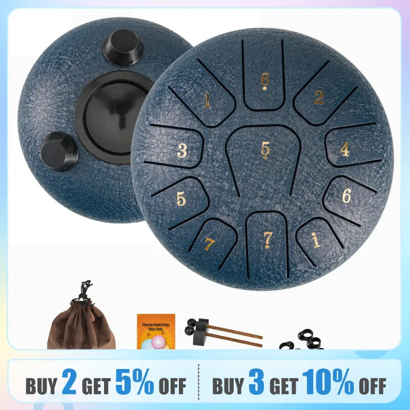 Miwayer Steel Tongue Drum 6 Inch 11 Notes