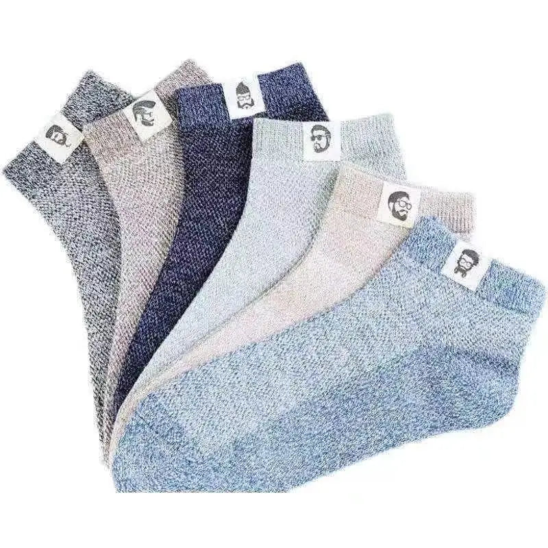 Men‘s Breathable Anti-bacterial Deodorant Socks Summer Thin Short Socks Mesh Breathable, Odor Proof, Fashion, Casual Sports Sock
