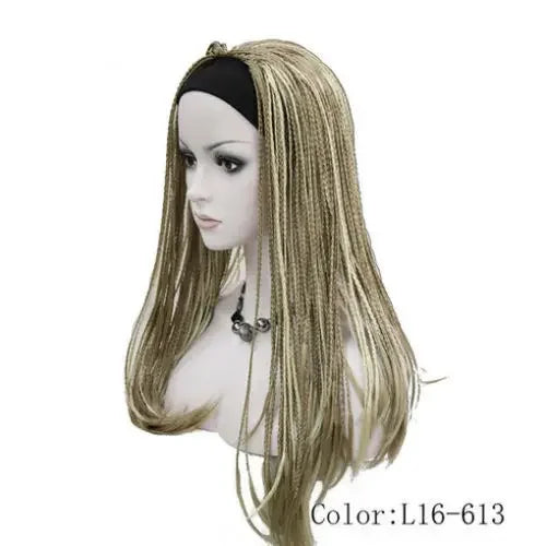 8-Color Long Straight Half Headband Wig for Women