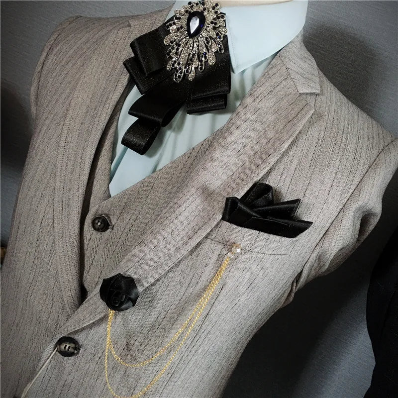Men's Bow Tie Corsage Pocket Towel Sets British