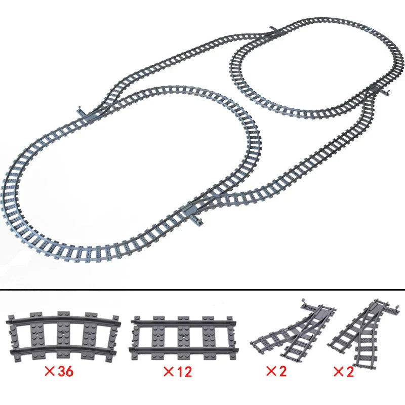 NEW City Trains Flexible Tracks Soft Straight Curved