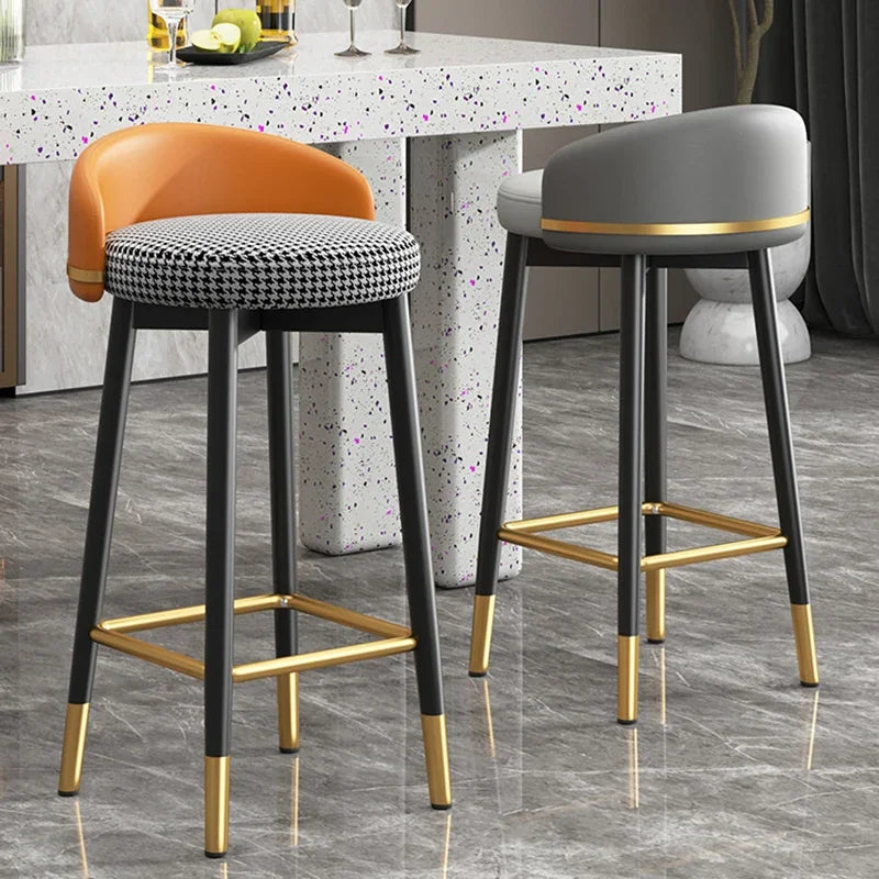 Round Kitchen Bar Chair Modern Luxury Office Reception