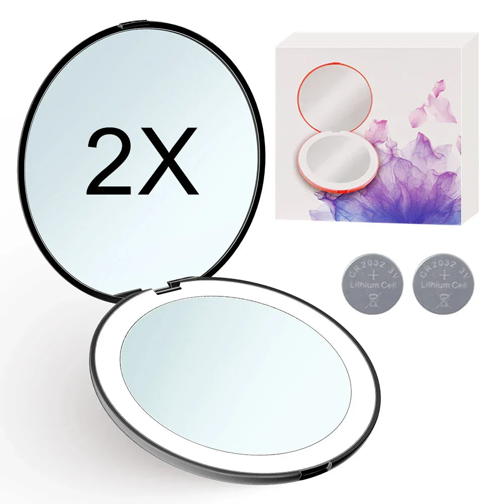 Mini Portable Folding Travel Pocket Makeup Mirror