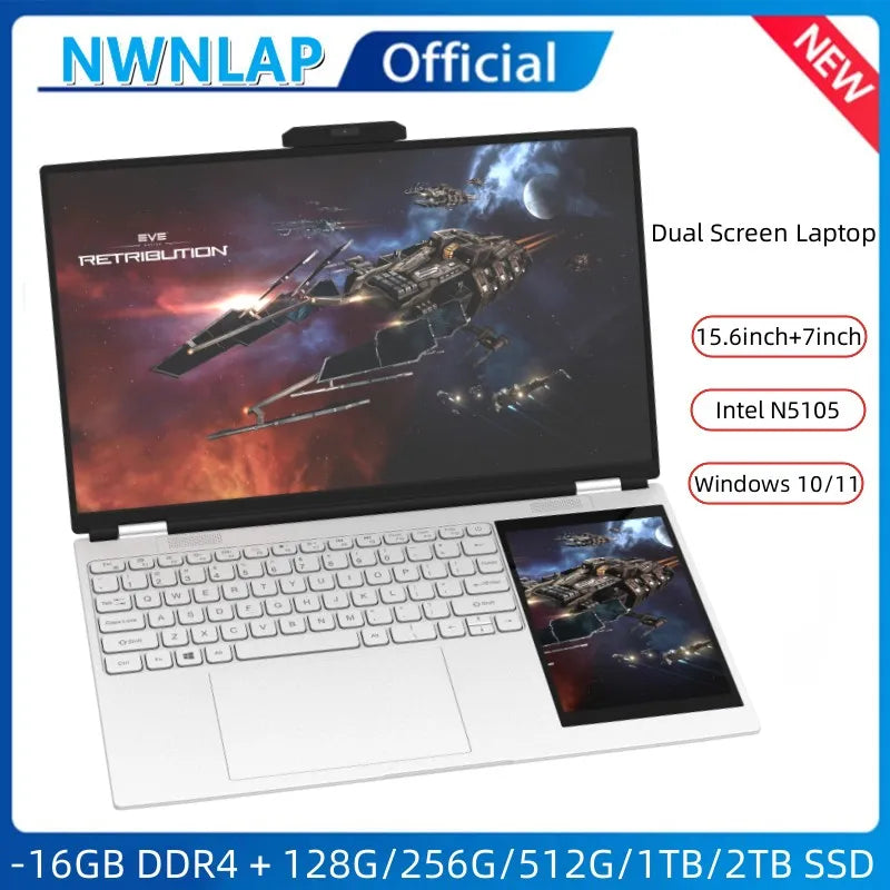 New Arrivals Dual Screen Laptop INTEL N5105 N95