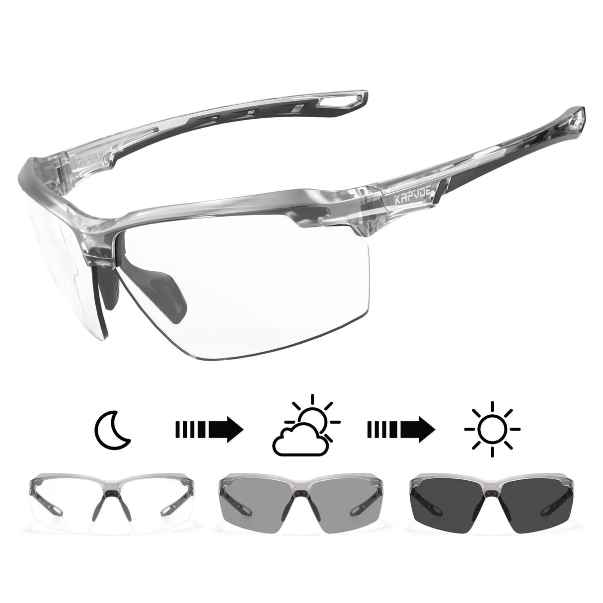 Kapvoe Photochromic Sunglasses Fashion Luxury Sunglasses for Driving
