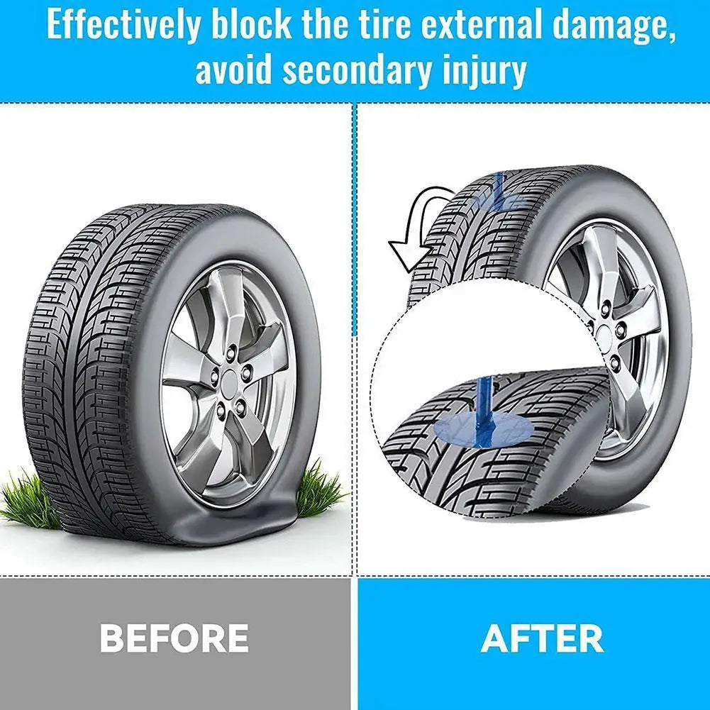 NEW 24pcs Tyre Puncture Repair Tubeless Wired Mushroom