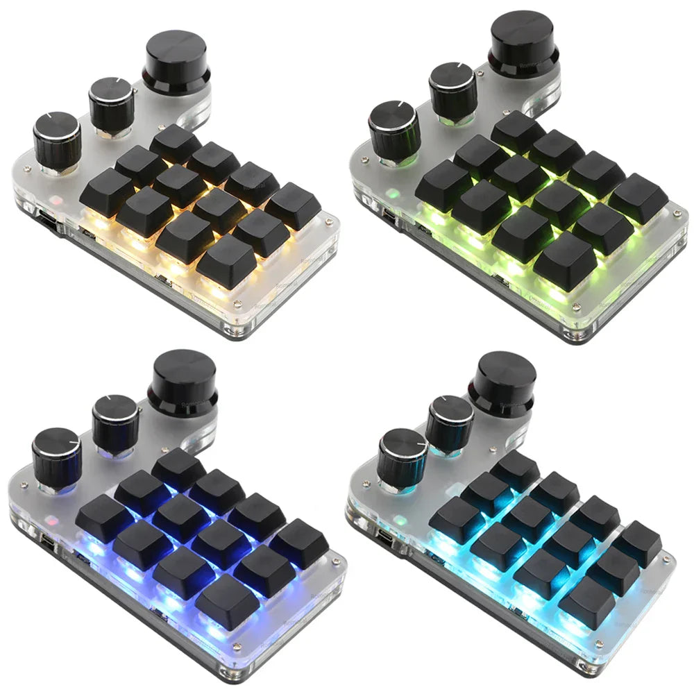 Macro Programming Keyboard Bluetooth USB Backlit 2.4G Wireless