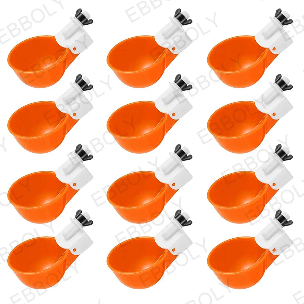 12/20/30PCS Automatic Chicken Water Feeder Drinking Cups Poultry