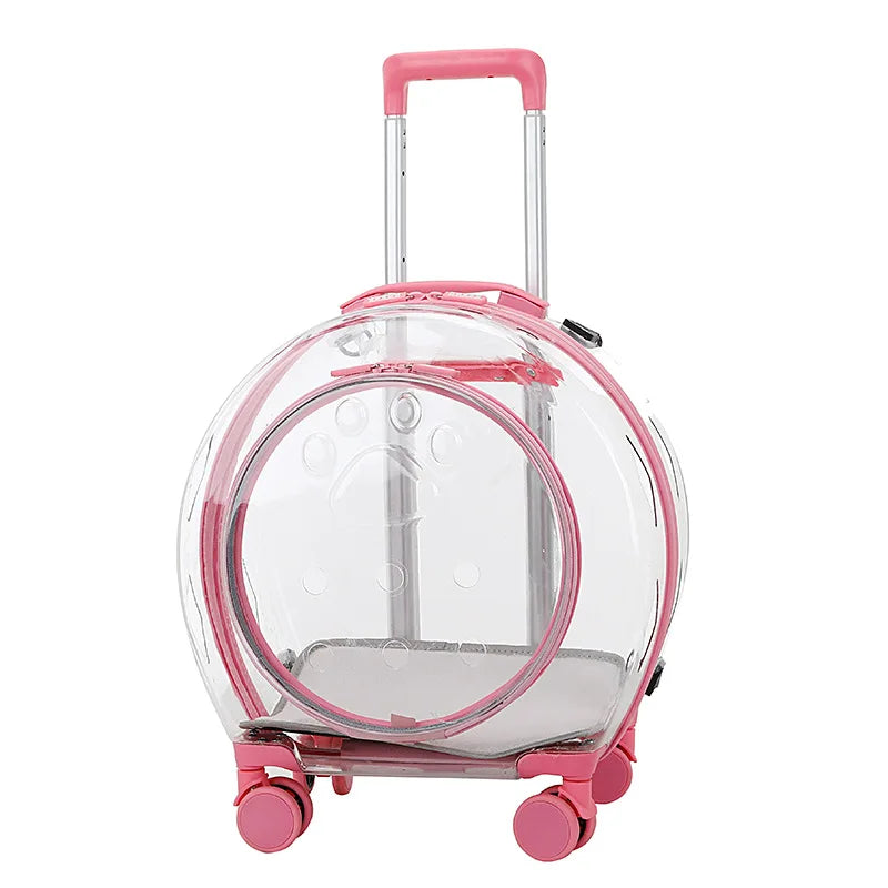 Pet Dog Cat Trolley Suitcase Luggage with Wheels
