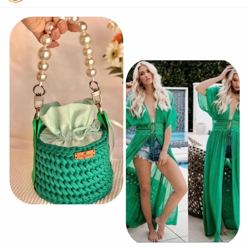 Pearl Strap for Bags Handbag Handles DIY Purse