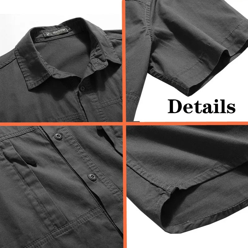 Men's Tactical Short-sleeved Shirt Summer New Outdoor Multi-pocket