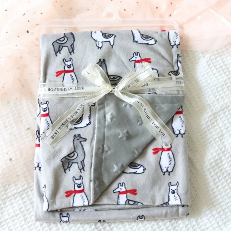 Baby Blankets New Thicken Double Layer Coral Fleece