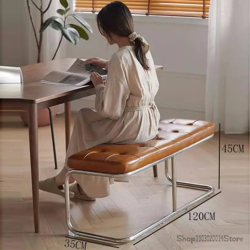 Bench Light Luxury Stainless Steel Household Sofa Bed