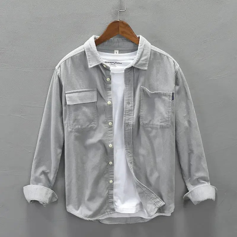 Casual Shirt Jacket Men's Corduroy Spring and Autumn