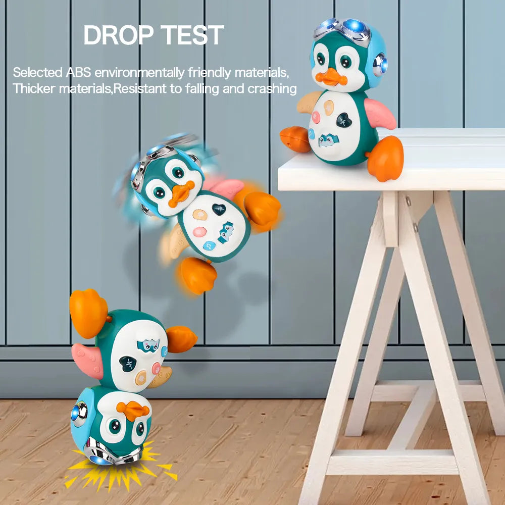 Baby Crawling Toys Musical Penguin Infant Moving Walking