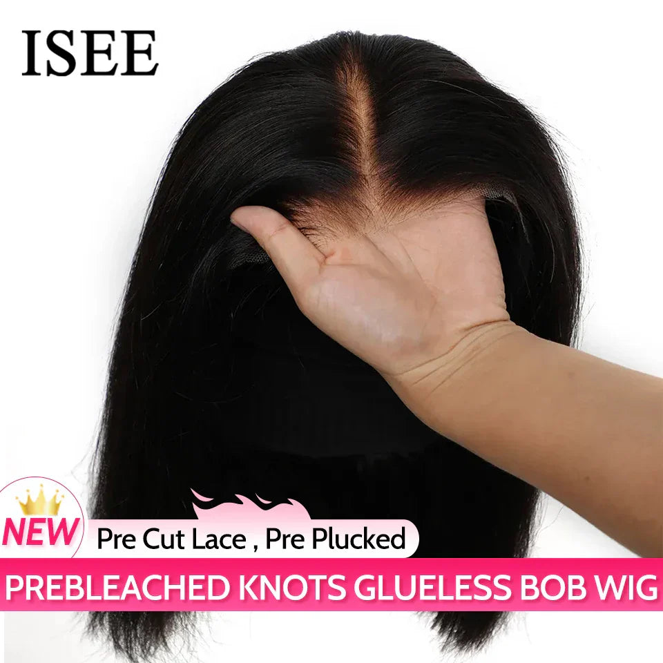 ISEE Hair Wear Go Glueless Wigs Preplucked Straight