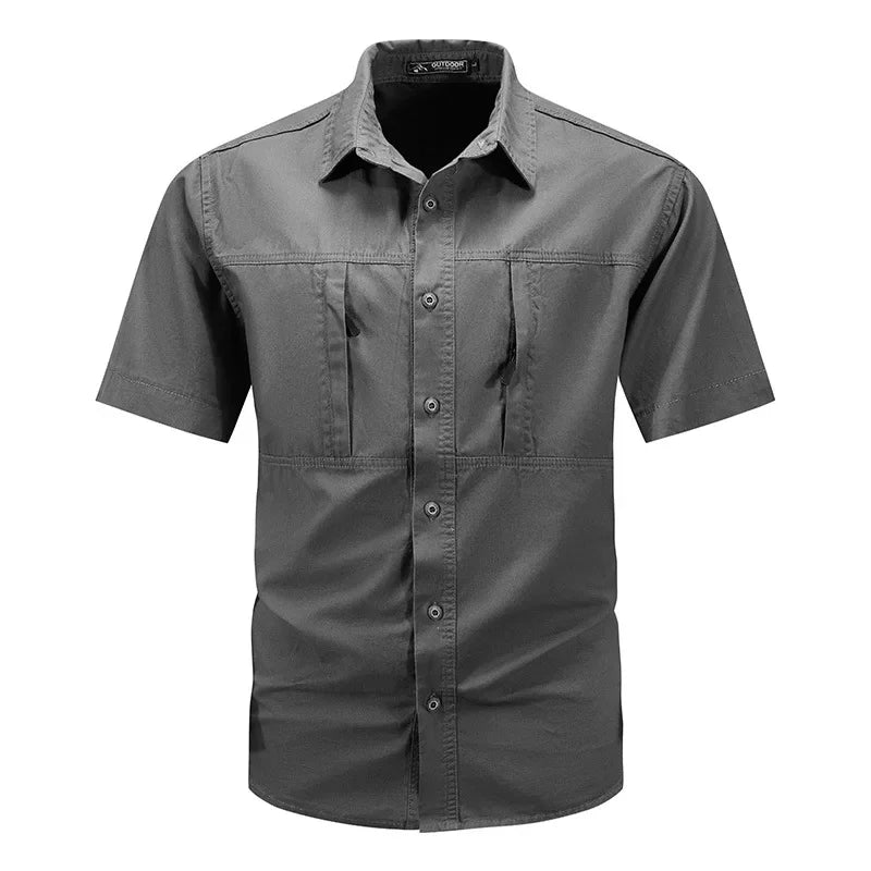 Men's Tactical Short-sleeved Shirt Summer New Outdoor Multi-pocket