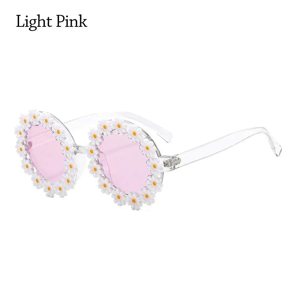 Fashion Retro Daisy Sunglasses for Women Round Flower