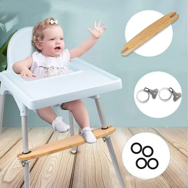 Baby Highchair Foot Rest Footrest Baby Natural Bamboo