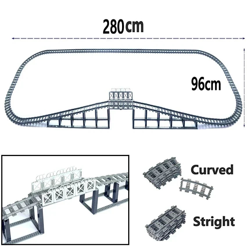 City Train Tracks Forked Flexible Railway Bridge Rail